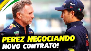 PEREZ NEGOCIA EXTENSÃO DE CONTRATO COM A RED BULL POR MAIS 2 ANOS  FÓRMULA 1  GP EM CASA [upl. by Doscher]