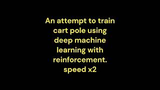 Cart Pole  Reinforcement Learning Machine Learning neural network [upl. by Rebeka507]