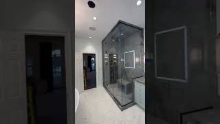 Glass shower doors installation for master bathroom customshowerdoors bathroomdoors showerdoors [upl. by Dualc]