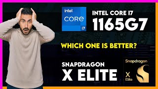 Intel Core i7 1165G7 vs Snapdragon X Elite X1E84100 Comparison [upl. by Seftton]