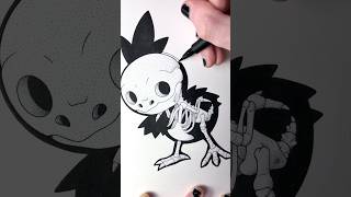 Drawing a torchic skeleton [upl. by Narok]