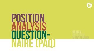 Position Analysis Questionnaire PAQ [upl. by Dinnage111]