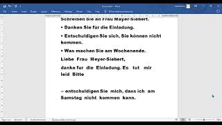 2 Goethe A1 Email 10 schreiben Parctice [upl. by Nolyag]