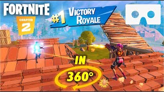 Fortnite in 360°  Victory Royale Gameplay in VR 360  Fortnite Chapter 2 [upl. by Adirem]