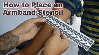 How To Place Armband Tattoo Stencil  Tamang Tattoos [upl. by Rosalee468]