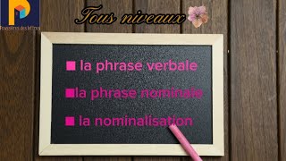 la nominalisation  de la phrase verbale à la phrase nominaleلجميع المستويات [upl. by Teodor]