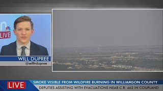 Wildfire burning in Williamson County leads to evacuations [upl. by Aihsakal675]