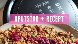 KAKO SE KORISTI AIR FRYER  RECEPT  Zdrava Granola za SAMO 10 minuta [upl. by Echikson510]