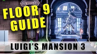 Luigis Mansion 3 Floor 9 walkthrough  100 9F Supernatural History guide [upl. by Yrrap]