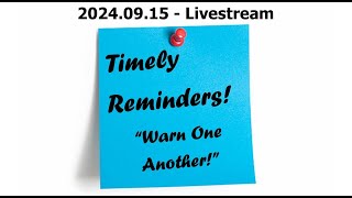 Livestream  20240915  Sunday  First Christian Kendallville Indiana [upl. by Jackson]