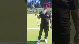 How to hit the ball on both sides of the goalkeeper learn field hockey hitting skills [upl. by Aicelet]