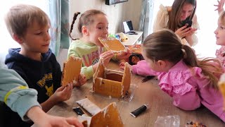 Making gingerbread houses with the kids 😊  The Radford Family [upl. by Cita56]