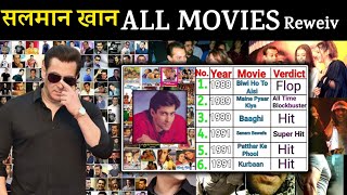 Salman Khan life all movies list  Salman Khan All MOVIES LISt Hit superhit Flop reweiv [upl. by Edeline470]