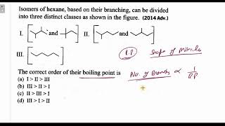 Isomers of hexane based on their branching can be divided into three distinct classes as shown in [upl. by Eldon]