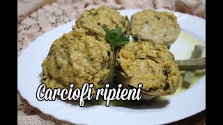 Carciofi ripieni ricetta facile veloce e senza forno  Sfizi amp Delizie [upl. by Lamhaj]