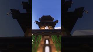 Japanese Pagoda Easy Starter Item Build Tutorial  The Unlucky Pagoda  Minecraft Build Tutorial [upl. by Ilysa402]