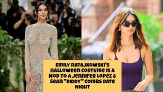 Emily Ratajkowskis Halloween Costume Is a Nod To A Jennifer Lopez amp Sean quotDiddyquot Combs Date Night [upl. by Tymothy]