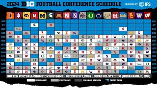 When amp Where Are the Big Ten Teams Playing in 2024  Dates Unveiled for the 2024 Football Schedule [upl. by Ellesor]