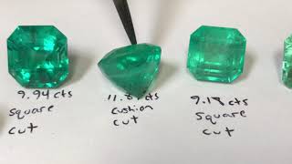 Examples of high quality and low quality emerald gemstones [upl. by Nary]