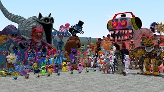 ALL POPPY PLAYTIME CHAPTER 31 CHARACTERS VS ALL FNAF 110 ANIMATRONICS In Garrys Mod [upl. by Ayel]