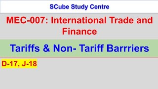 Tariff and NonTariff Barriers of International Trade MEC007  IGNOU [upl. by Kendal]