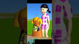 Funny Short  Join Squid Game Mend Dresses Squid Girl by Sticker Nice or Error Challenge shorts [upl. by Elcarim]