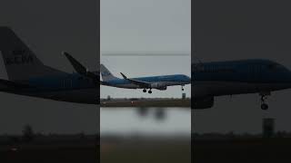 KLM Embraer E175 Landing at Norwich Airport [upl. by Tarrah616]