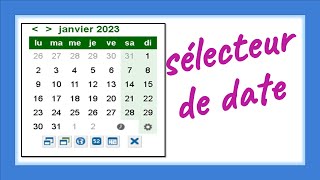 Calendrier 2023 🎂 Sélecteur de date 📆 Gratuit 🎈 🎁 [upl. by Htaek57]