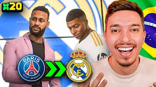 NEYMAR IL CONVINGE PE MBAPPE SA SEMNEZE CU REAL MADRID  CARIERA CU NEYMAR 20  EA FC 24 [upl. by Eintrok815]