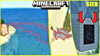 Minecraft PE  EXPOSED STRONGHOLD RUIN ON LAND ZOMBIE VILLAGE amp MORE  2 SEEDS MCPE 14 [upl. by Enomsed561]