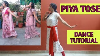 Piya Tose naina lage re easy dance stepsStep by step tutorial sangeet dance choreography [upl. by Ynaffyt]