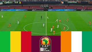 Mali 1 vs 2 Cote dIvore 2024 CAF Africa Cup  Video game simulation PES 2021 [upl. by Alletneuq]