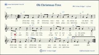 O CHRISTMAS TREE   Sheet music Lyrics Chords Karaoke [upl. by Inot]