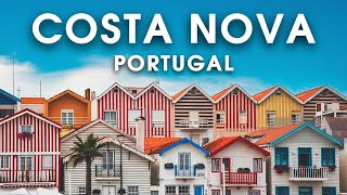 COSTA NOVA  AVEIRO  AS FAMOSAS CASINHAS COLORIDAS DE PORTUGAL  DRONE 4K [upl. by Enyehc]