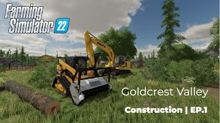 Farming Simulator 22 Timelapse  Goldcrest Valley Construction  EP1 [upl. by Garrott]