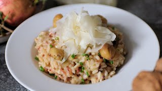 Video ricetta risotto con castagne speck e Raspadura bella Lodi [upl. by Fina]