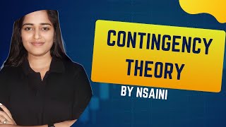 CONTINGENCY THEORY II PAPER 2 II COMMERCE II BY NSAINI [upl. by Hauger789]