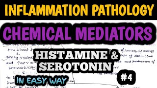 INFLAMMATION Pathology Part 4 Chemical Mediators HISTAMINE amp SEROTONIN  Inflammation in hindi [upl. by Ogden]