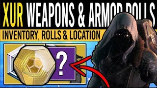 Destiny 2 XURS NEW WEAPONS amp RARE ARMOR 19th January Xur Inventory  Armor Loot amp Location [upl. by Ayr]