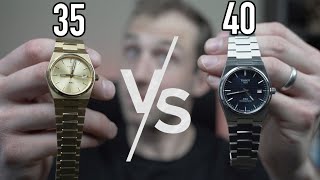 Before Buying The 35 vs 40 Tissot PRX Comparison [upl. by Nidnal]