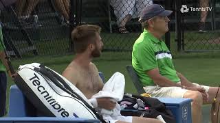 Corentin Moutet shirtless in Newport [upl. by Nodnar]