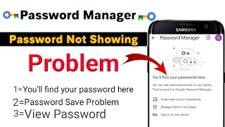 Password Manager Youll Find Your Password HerePassword Manager Not Showing Password New Update [upl. by Anelrahs]