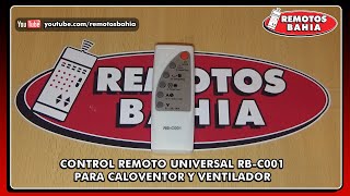 Control Remoto Universal para Caloventor y Ventilador RBC001 REMOTOS BAHIA [upl. by Hinman]