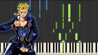 Giornos Theme Piano Tutorial Synthesia [upl. by Seugram]