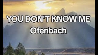 OfenbachYOU DONT KNOW MEDISCO REMIXCOVERSONG BY MEofenbach subscribe coversong song viral [upl. by Arutek]