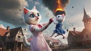 Volcano Eruption Cats LifeorDeath Decisioncatlover cat kitten poorcat funny cutecat cute1 [upl. by Aynad]