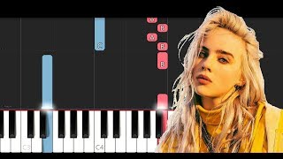 Billie Eilish  Bellyache Piano Tutorial [upl. by Colline]