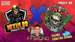 🔴 LIVE FREE FIRE💥XCLA NEXUSBR X LEGENDS HUNTERS💥 DIAMANTES💥FreeFireBattlegrounds [upl. by Yltnerb]