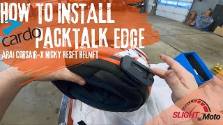 Cardo Packtalk Edge  Install on Arai Corsair X [upl. by Hui]