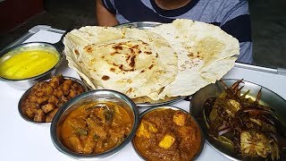 Eating Crab curry and Paneer curry with Big ghee roti [upl. by Navannod]